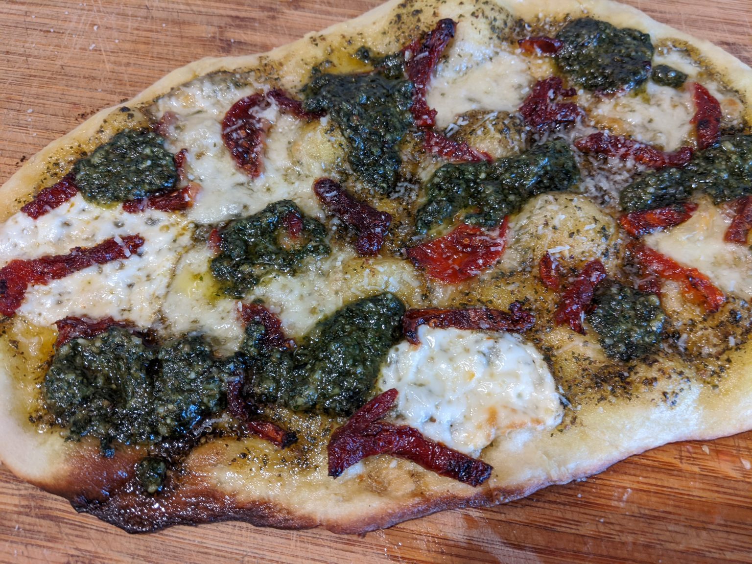 Vegetarian Pesto Flatbread Recipe Kitchen Foliage